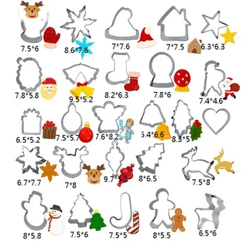 

Santa Elk Cookie Cutter Baking Mould Accessories Kitchen Biscuit Mould Bcake Aking Tools for Christmas 2020 Navidad New Year