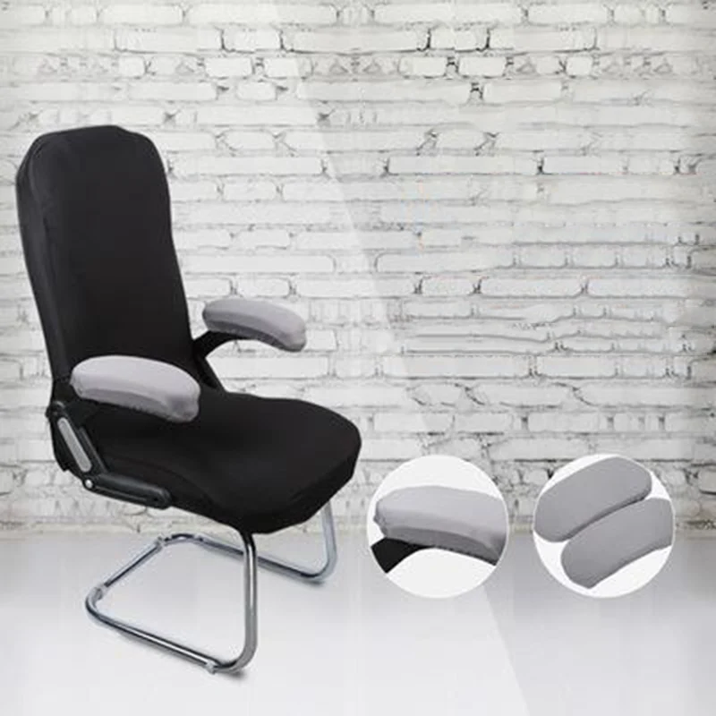 

Set Armrest Covers Arm Cover Polyester Accessories Household Decor 2pcs Chair Elastic Office