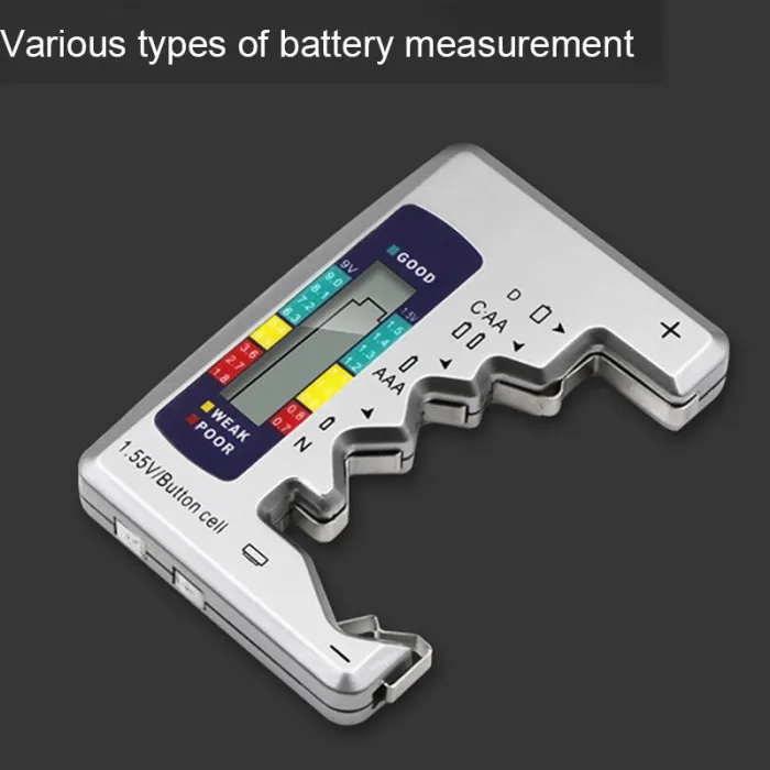 Универсальный тестер батареи Контролер метр для AA AAA C D N 1,55 в 9 в кнопки сотового L5#4