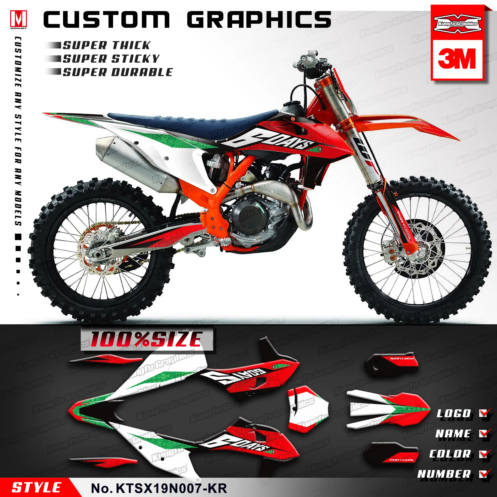 KUNGFU GRAPHICS Restyle мотоциклетная наклейка полный виниловый комплект для 125 150 250 350 SX SXF