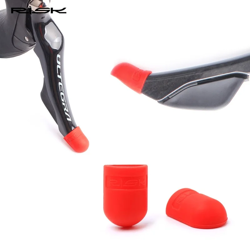 Mountain Bike Handle Bar Grip Wrap Bicycle Brake Lever Non-slip Silicone Cover Protector Removable Handlebar Grip Cover 1 Pair