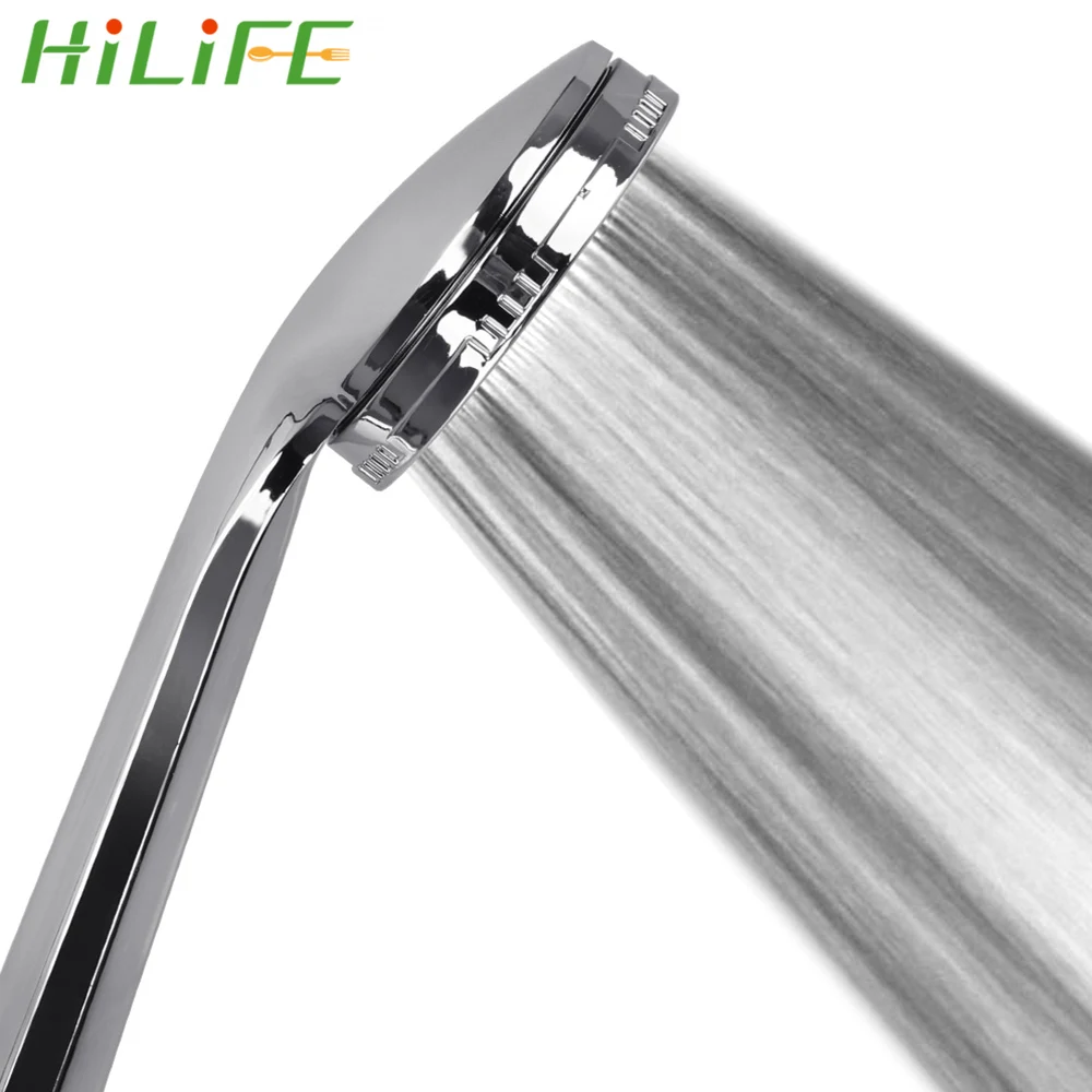 HILIFE 1pc Pressurized Nozzle Shower Head High Pressure Rainfall Chrome Bath Shower Head High