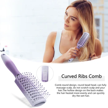 

Portable Curved Anti-Static Hair Massage Comb Hair Styling Brush for Home Salon Anti-static Hairdressing Combs