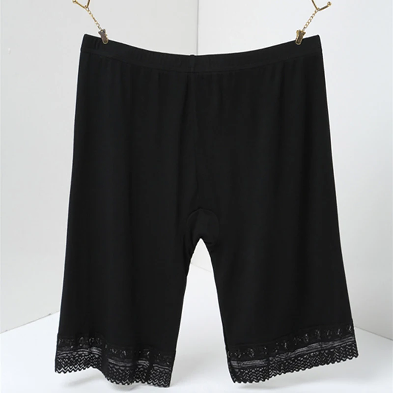 Plus Size 5XL Seamless Safety Short Pants Women Highly Elastic Under Skirt Shorts Sexy Lace Anti Chafing Female Boyshort Panties for safety shorts,safety pants,high waist panties,high waist underwear,cotton panties,lace panties,seamless panties