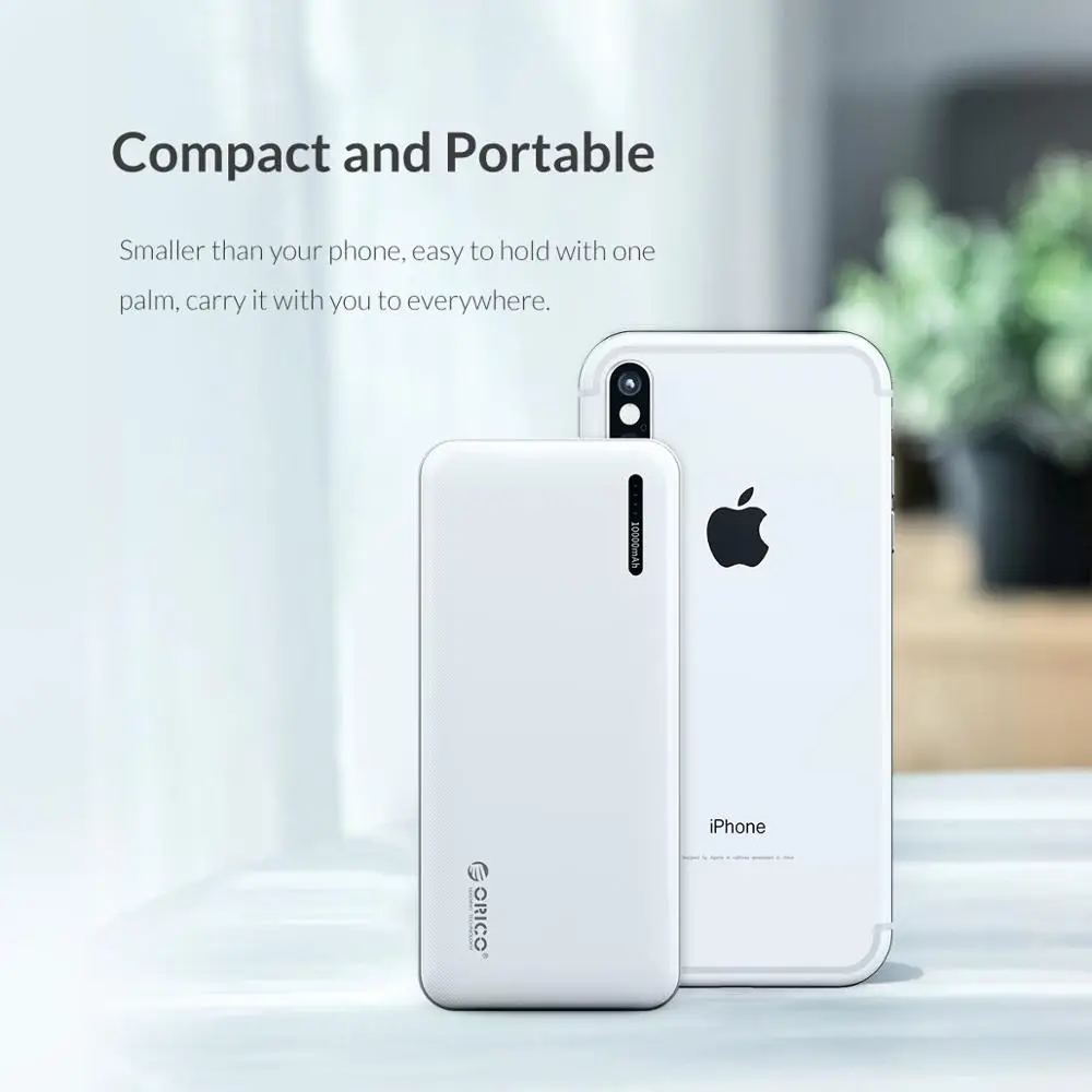 ORICO 10000mAh Slim Compact Power Bank for Xiaomi Portable External Battery USB Type-C Powerbank for iphone Smarphone ORICO 10000mAh Slim Compact Power Bank for Xiaomi Portable External Battery USB Type-C Powerbank for iphone Smarphone