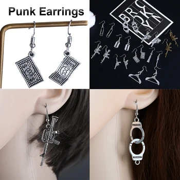 

Creativity Punk Earrings Simple Fashion Jewelry Accessories Women Cool Wholesale Pistols Cool Gun Blade Pistols Style High Quali