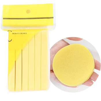 

12Pcs/Pack High Quality Face Washing Product Natural Wood Fiber Face Wash Cleansing Round Sponge Beauty Makeup Tools Cleaning