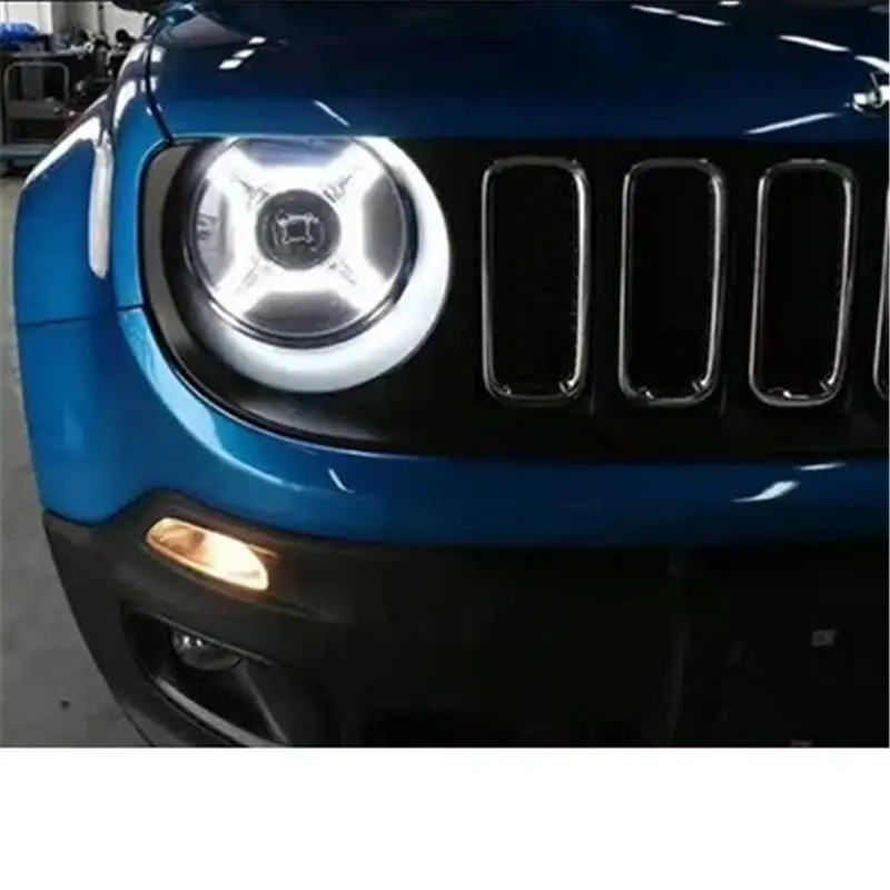 Боковой сигнал поворота наружный Luces Para Auto Assessoires Drl светодиодные ходовые огни автомобиля Освещение Фары 17 18 для JEEP Renegade