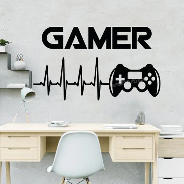 Vinyl Wall Decal Joystick Game Zone Art Decor Gaming Gamer Room