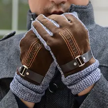 Зимние лыжные перчатки, теплые перчатки для езды на велосипеде, бега, ветрозащитные, теплые перчатки для холодной погоды, перчатки из свиной кожи