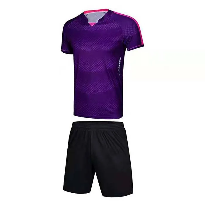 Purple Детский спортивный костюм с принтом «сделай сам» для мужчин, спортивный комплект, футбольные майки, шорты, футбольные майки, рубашка, набор, форма - Цвет: Purple