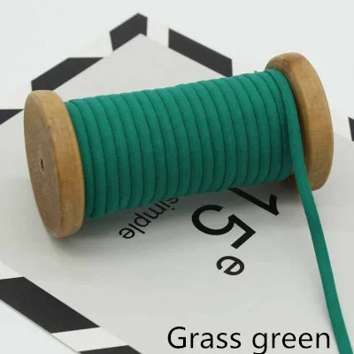 Grass green Meetee 23 ярдов 5 мм веревка эластичная лента плечевой ремень для волос детское кольцо обувь DIY аксессуары ручной работы BD393 - Цвет: Grass green