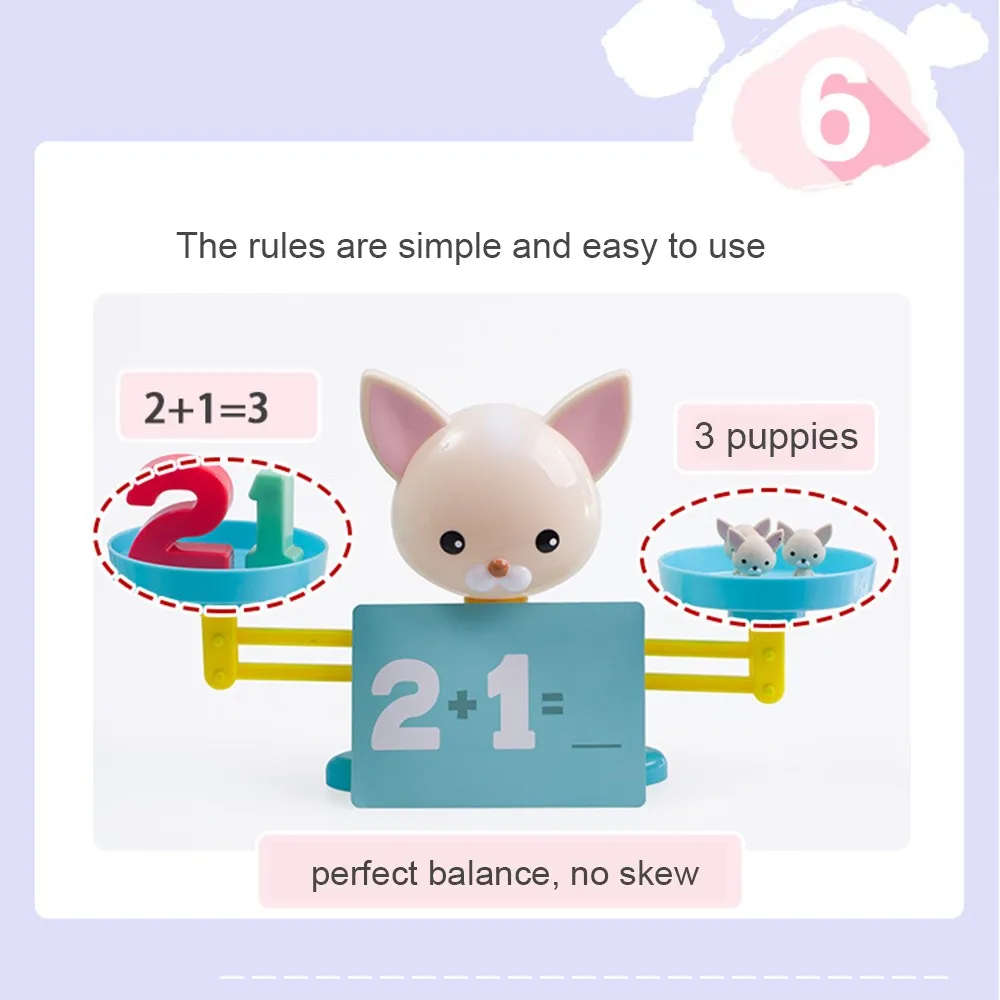 Игра Math Match, настольные игрушки, собачий матч, балансировка, весы, баланс цифр, Детские обучающие игрушки, чтобы узнать добавку и вычитание