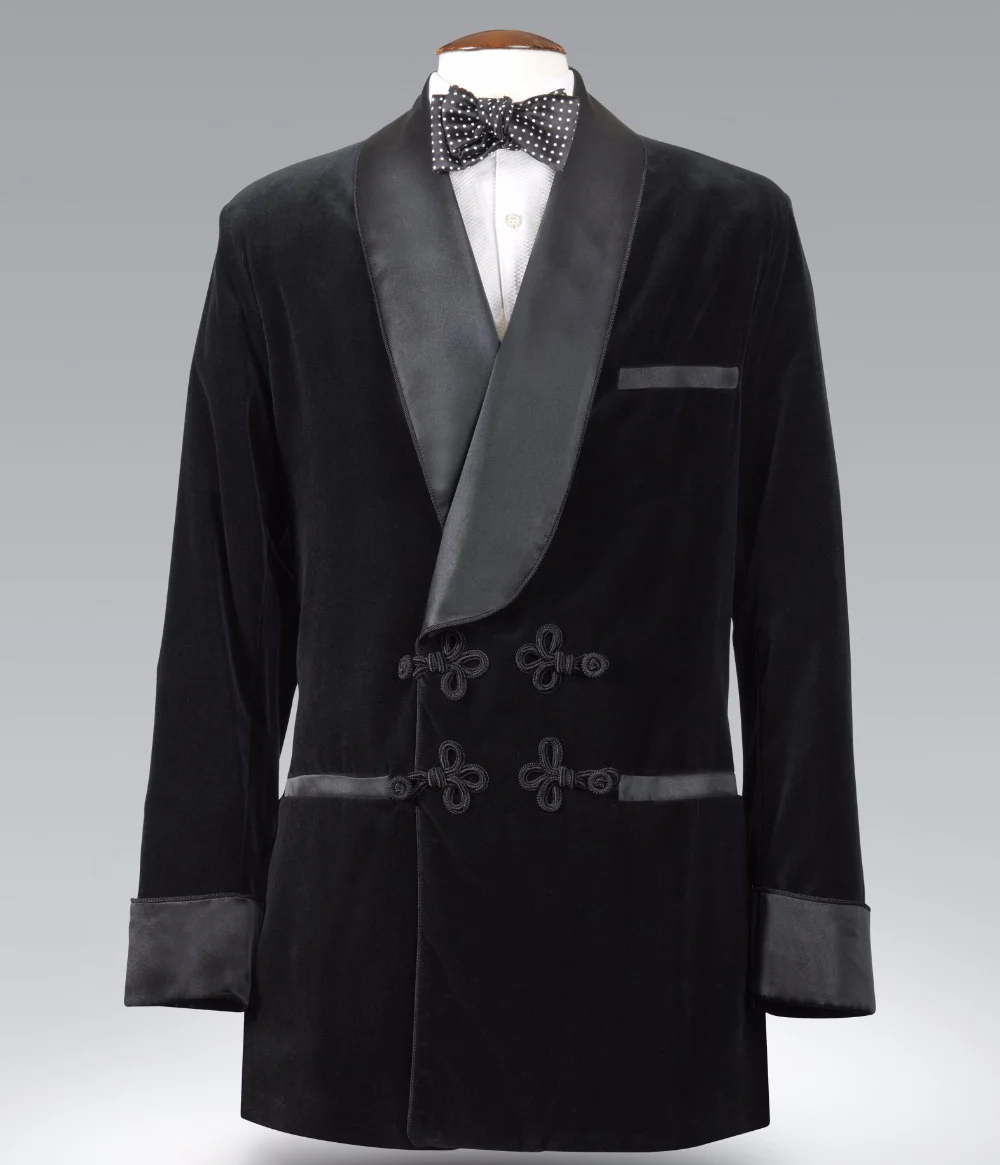 Дизайнерский бордовый бархатный мужской пиджак с пуговица в виде китайского узла, приталенный смокинг на заказ, блейзер, костюмы для жениха на выпускной, 1 шт. пальто - Цвет: same as image