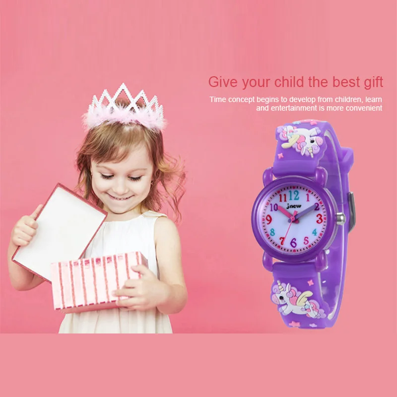

TurnFinger Creative Cartoon Children's Quartz Watch Personality 3D Unicorn Pattern Environmentally Friendly Non-toxic Material