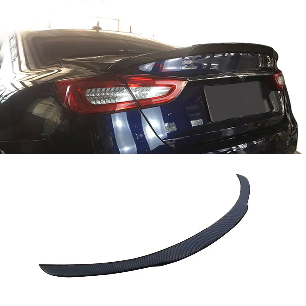 Для Maserati Quattroporte 2013- углеродное волокно автомобиля задний багажник спойлер загрузки губы крыло два стиля