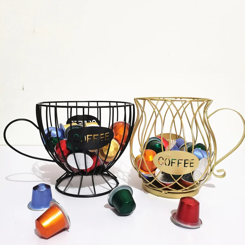 Nordic Iron Art Hollowed Coffee Pod For Dolce Gusto Nespresso Capsule Storage Basket Holder Home Cafe Hotel Organizer | Дом и сад