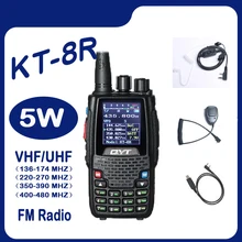 QYT – walkie talkie Portable KT 8R KT8R 4 4 5 bandes, grand écran, Intercom U/VHF bidirectionnel CB Radio amateur, émetteur récepteur HF FM