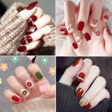 Сделай Сам, модный искусственный гвоздь, для женщин, простой, многоцветный, накладные ногти, для невесты, свадьбы, красоты, полное покрытие, дизайн ногтей