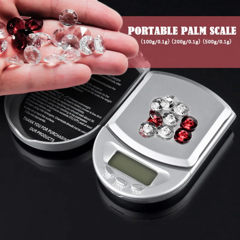 

Portable Digital Scale 100/200/500g 0.01/0.1g Mini Pocket Gram Weighing Balance Jewelry Electronic Scale