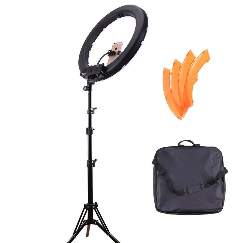 18inch 1.9m Tripods 1" светодиодный селфи кольцо света 20 Вт Студия Youtube свет фотографии фото заполняющее кольцо света с треногой для iphone смартфон макияж - Color: 18inch 1.9m Tripods