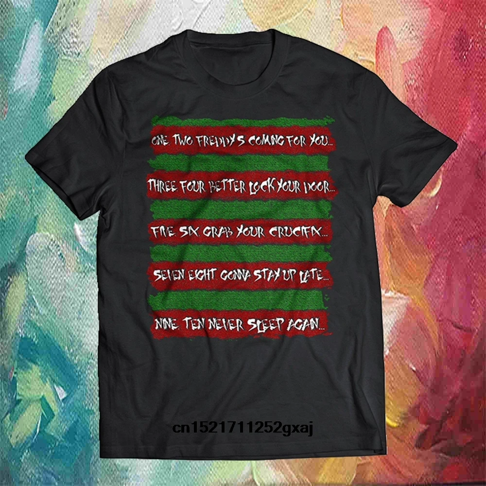 Men t shirt Solid Color Shirt Freddy's Coming For You Nightmare On Elms Street t-shirt novelty tshirt women |