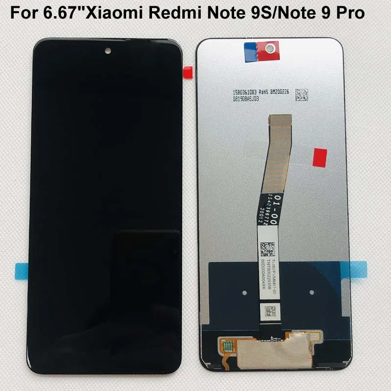 Original New For 6.67&quot Xiaomi Redmi Note 9S LCD Display Screen+Touch Screen Digitizer 9 Pro max | Мобильные телефоны и
