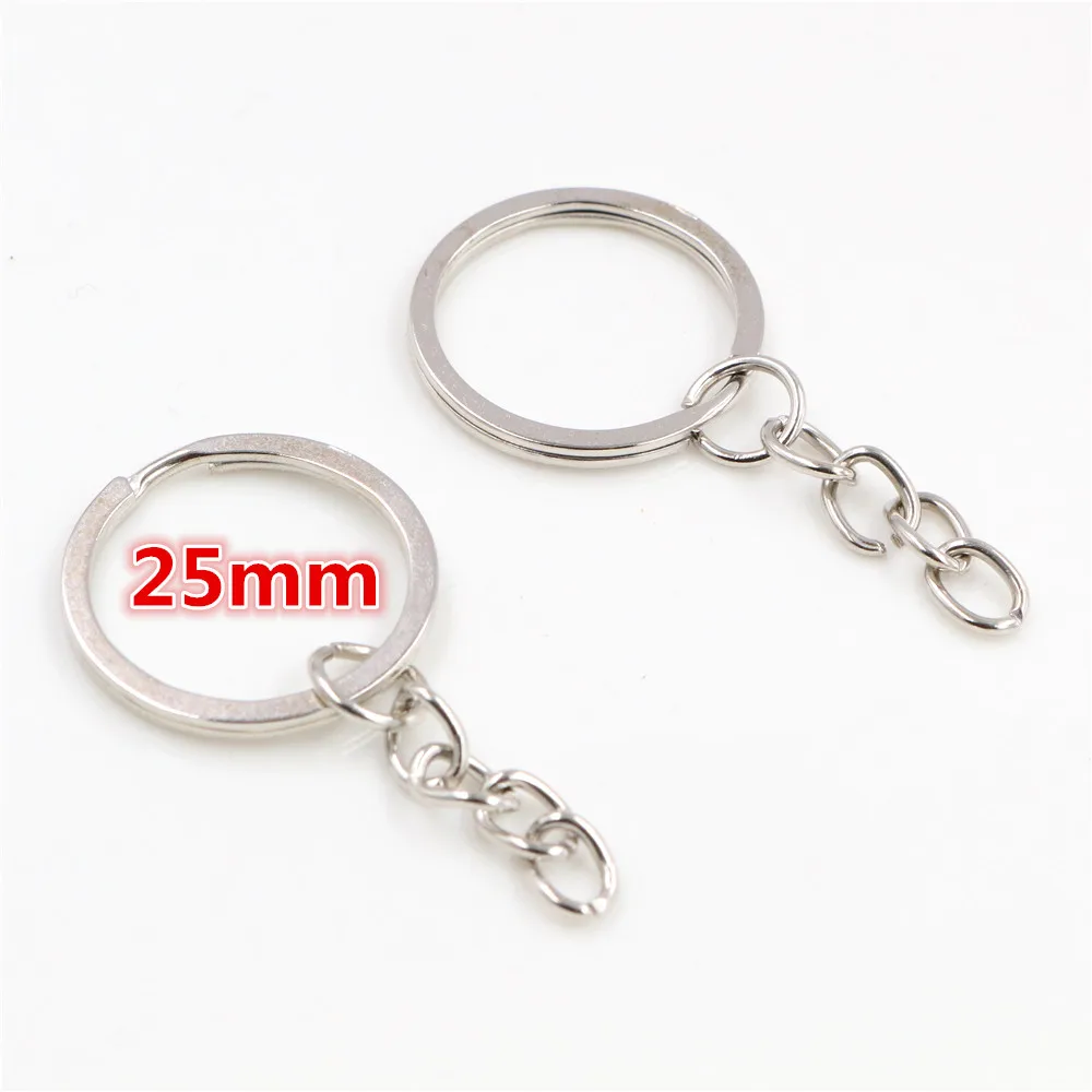 20 шт./лот брелок 3 цвета покрытый 50 мм Длинный круглый Сплит оптом|key ring key chain|key