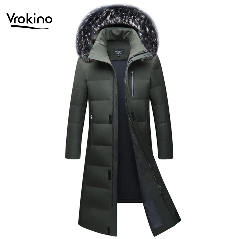 

2019 New Winter Down Jacket Men's 90% White Duck Down Thick Warm Youth Casual Hooded Down Jacket Large Size S-6XL
