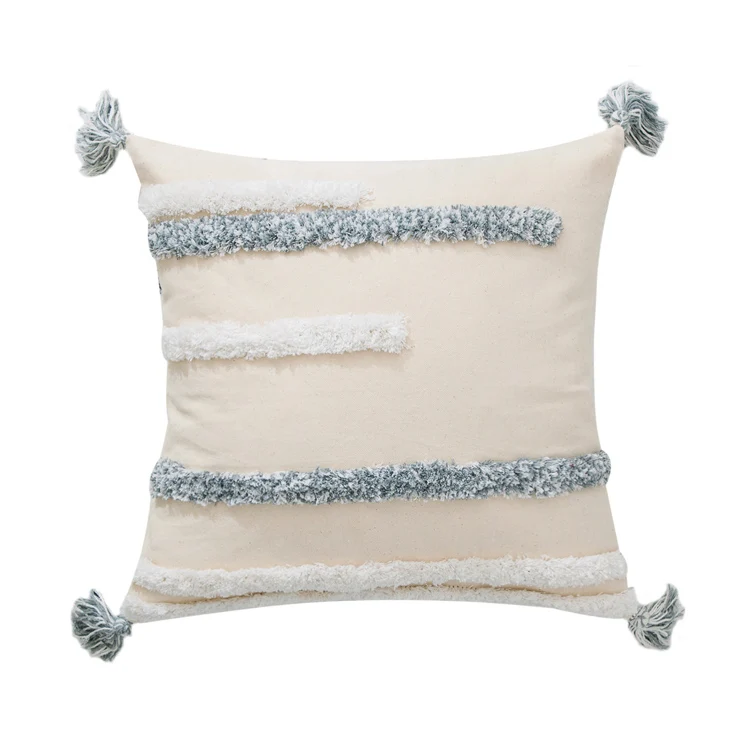 Чехол для подушки с кисточками и геометрическим рисунком в скандинавском стиле, чехол для подушки, рождественские украшения для дома 45*45 см - Цвет: A3-45X45CM