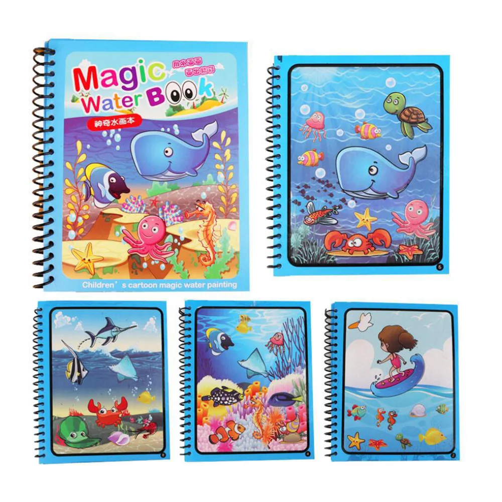 

Drawing Toys magical water painting book Writing Doodle Book Coloring Board Children Mat Early Educational Toy for Kids graffiti