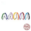 Fashion Jewelry Handmade Enamel Colorful Rainbow CZ Eternity Stackable Ring For women wedding party jewelry ► Photo 1/6