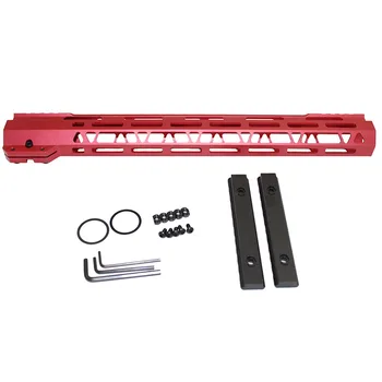 

M-lok handguard Rail red handguard Super light15 inch mlok handguard mounting +11slot rail