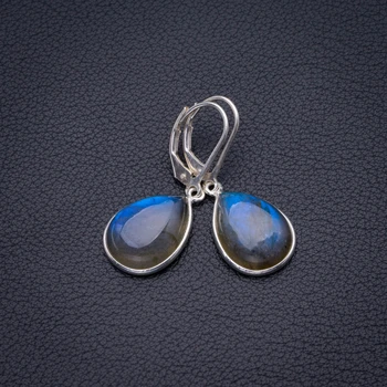 

Natural Blue Fire Labradorite Handmade 925 Sterling Silver Pendant 1.25" D3283