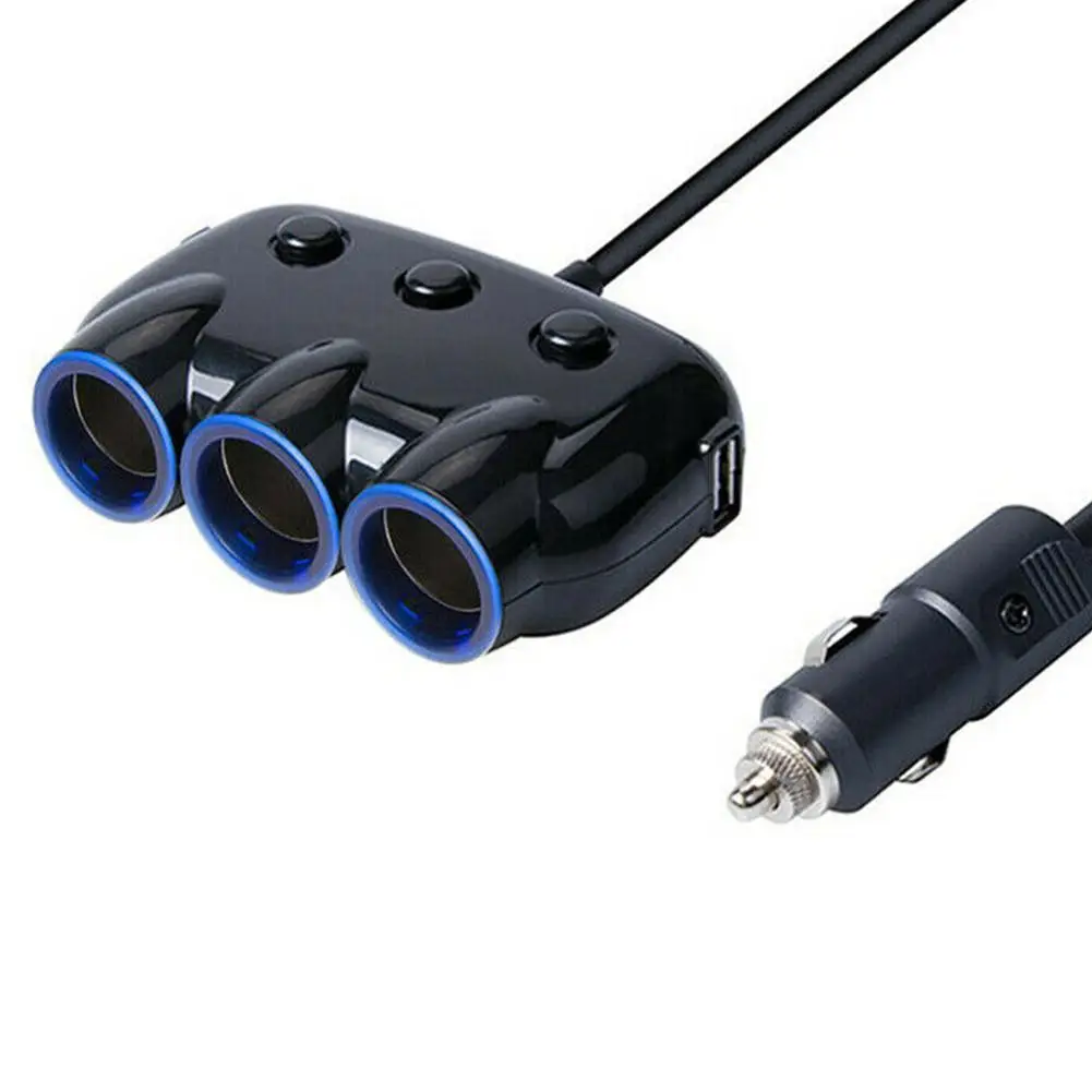 Универсальное автомобильное зарядное устройство с двумя usb-портами, 3 варианта, автомобильный светильник er, адаптер питания 120 Вт, 5 В, а, светодиодный светильник, автомобильный светильник для сигарет er