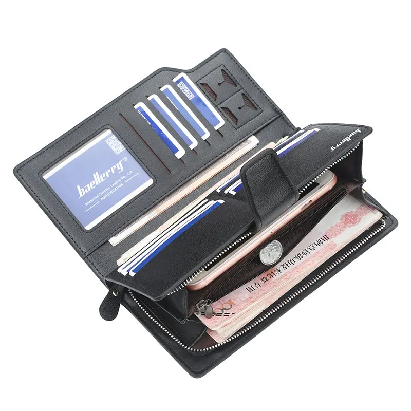 Baellerry Men Wallets Long Style High Quality Card Holder Male