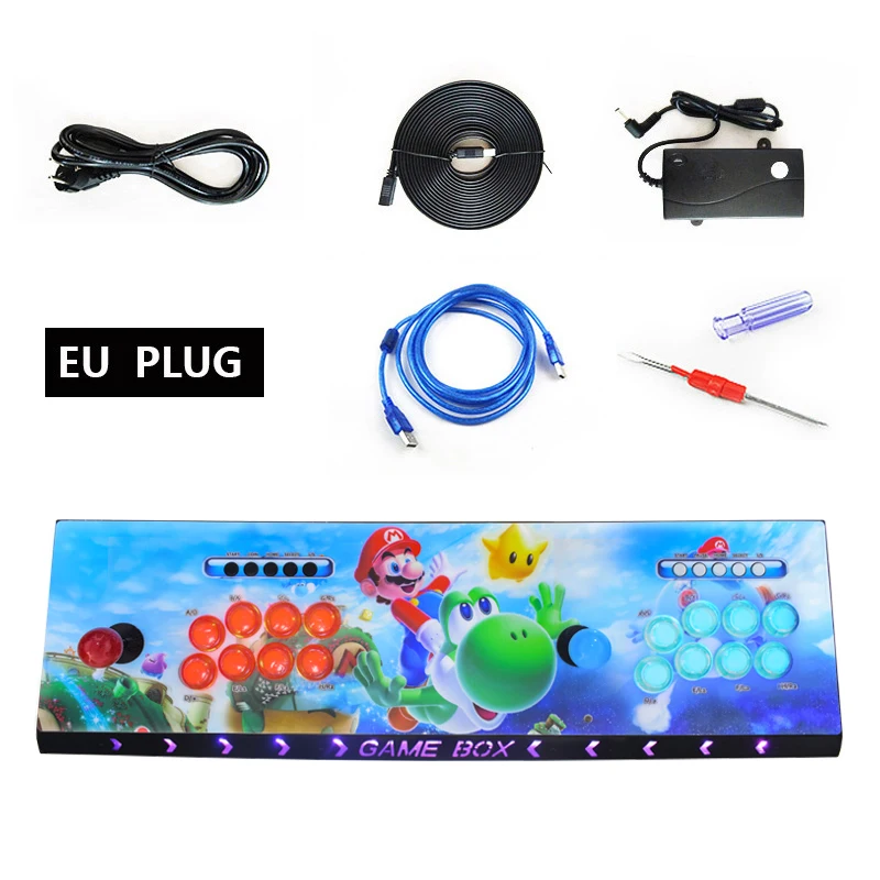 Style 6 EU PLUG IYO Pandora Box 3D аркадная коробка 2448 в 1 Wifi версия без задержки джойстик светильник кнопки PCB контроллер Ретро аркадная консоль - Цвет: Style 6 EU PLUG