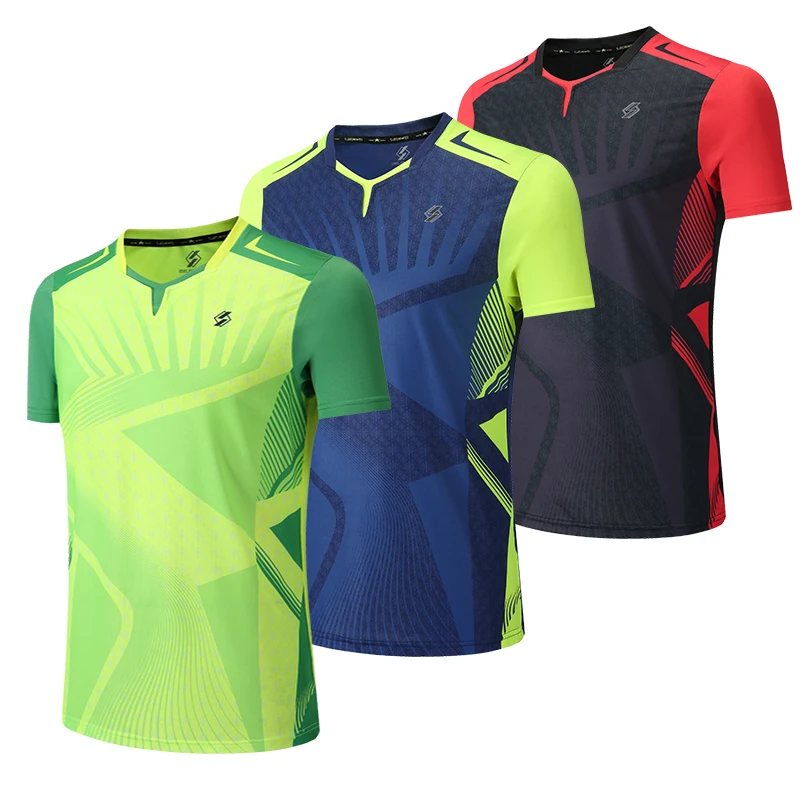 Men Sports Badminton Tennis Shirts Quick Dry
