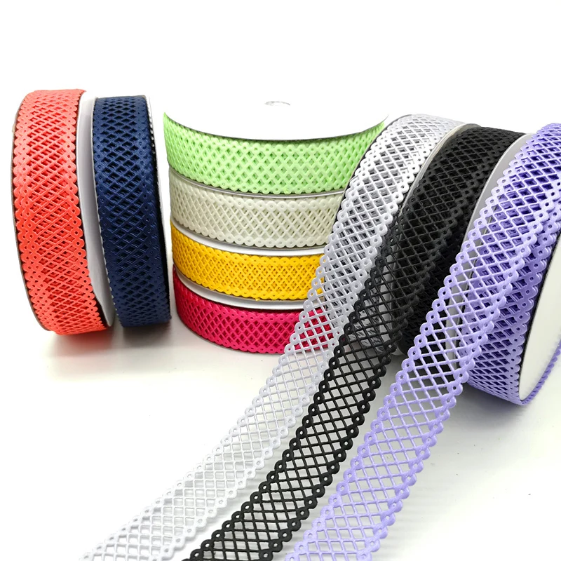 10-yards-7-8-22mm-Plain-Hollow-Mesh-Grid-Lace-Ribbon-Tape-For-Bowknot-Clips-Crafts