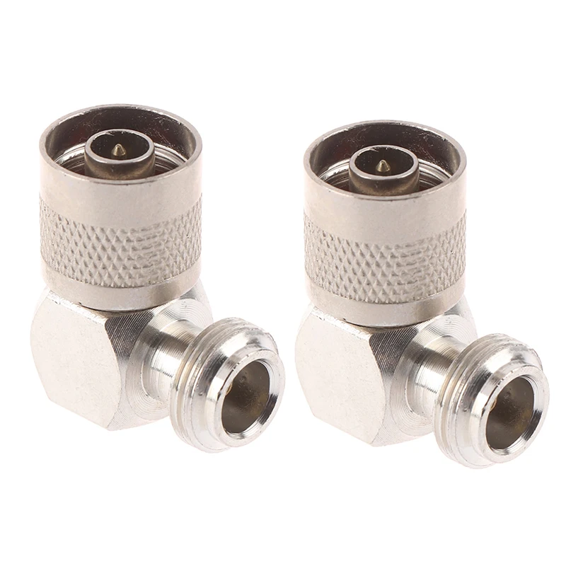 New Hot 2pcs N Male Plug To N Female Jack Right Angle RF Coaxial Adapter Connectors