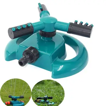 

Garden Sprinklers Automatic watering Grass Lawn 360 Degree Circle Rotating Water Sprinkler 3 Nozzles Three Arm Garden Pipe Hose