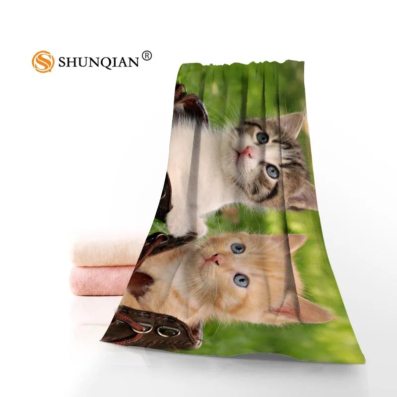 Custom Lovely cat 35x75 см полотенце для лица s facmarleth бамбуковое волокно мочалка быстросохнущее спортивное полотенце Прямая - Цвет: 20