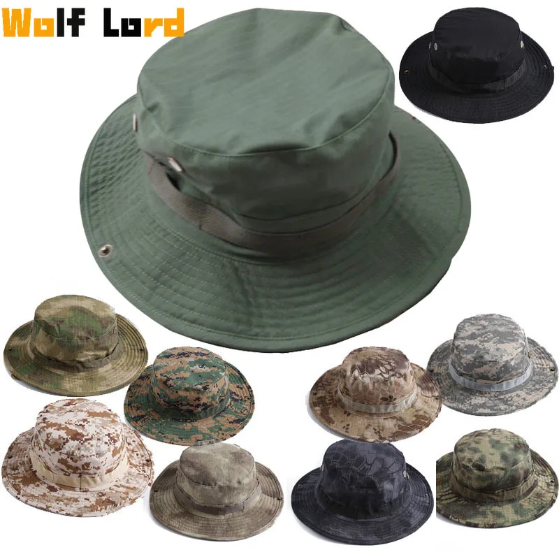 Camouflage Tactical Cap Military Boonie Hat Us Army Caps Camo Men