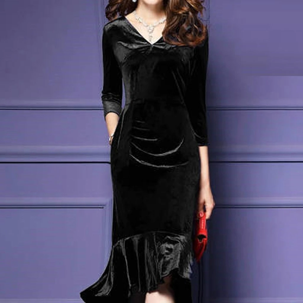 velvet dress aliexpress