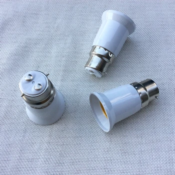 

2020 Big Promortion B22 to E27 Base LED Light Lamp Bulb Fireproof Holder Adapter Converter Socket Universal Light Converter Lamp