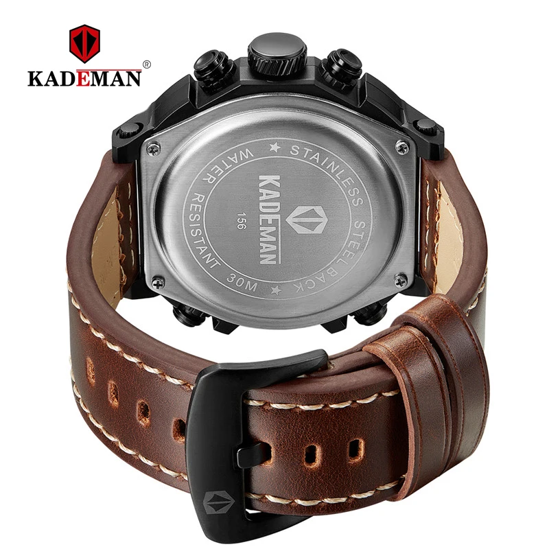 Kademan Watch Water Resistant 30m Leather Kademan Watch Water