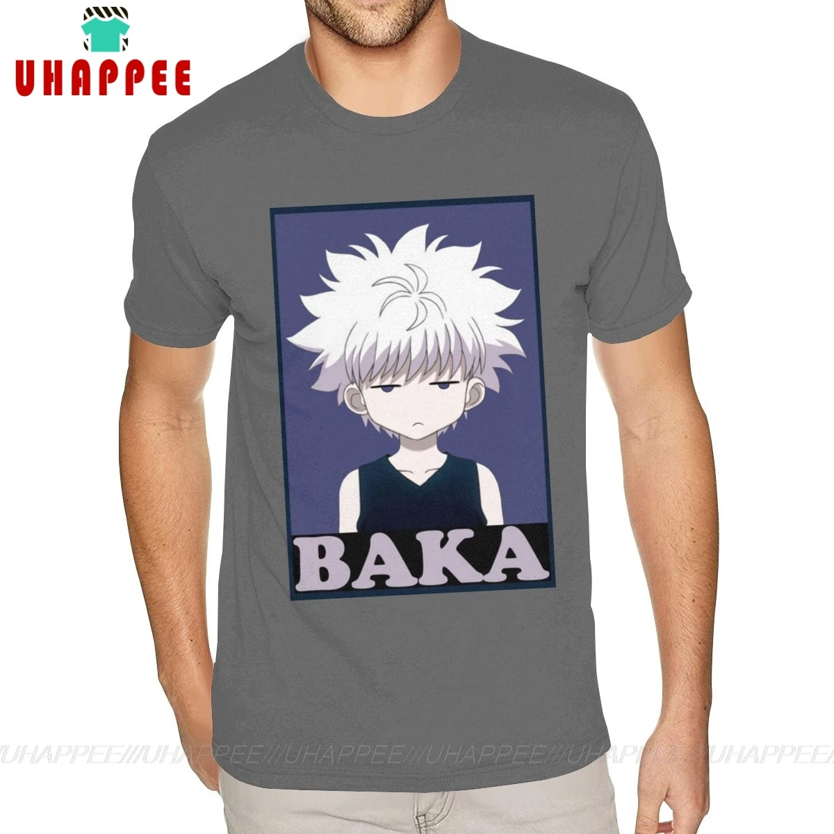 Дизайнерские футболки Hunter X Killua Zoldyck Baka для мужчин размера плюс с коротким рукавом