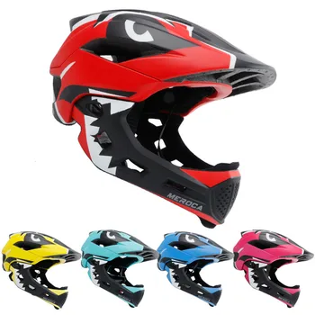 

Children's Balance Bike Shark Helmet Full Face Helmet Ultra Light Girl Boy Protection Chin Slide Bicycle Riding Skating Helmet