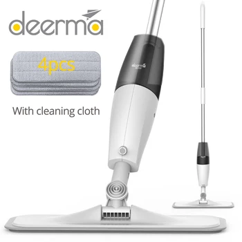 

Deerma TB500 Spray Mop Lightweight 360 Degree Rotation Flat Mop Dust Mops Rod 350ml Tank Waxing Mop with 4pic Cleaning Cloth