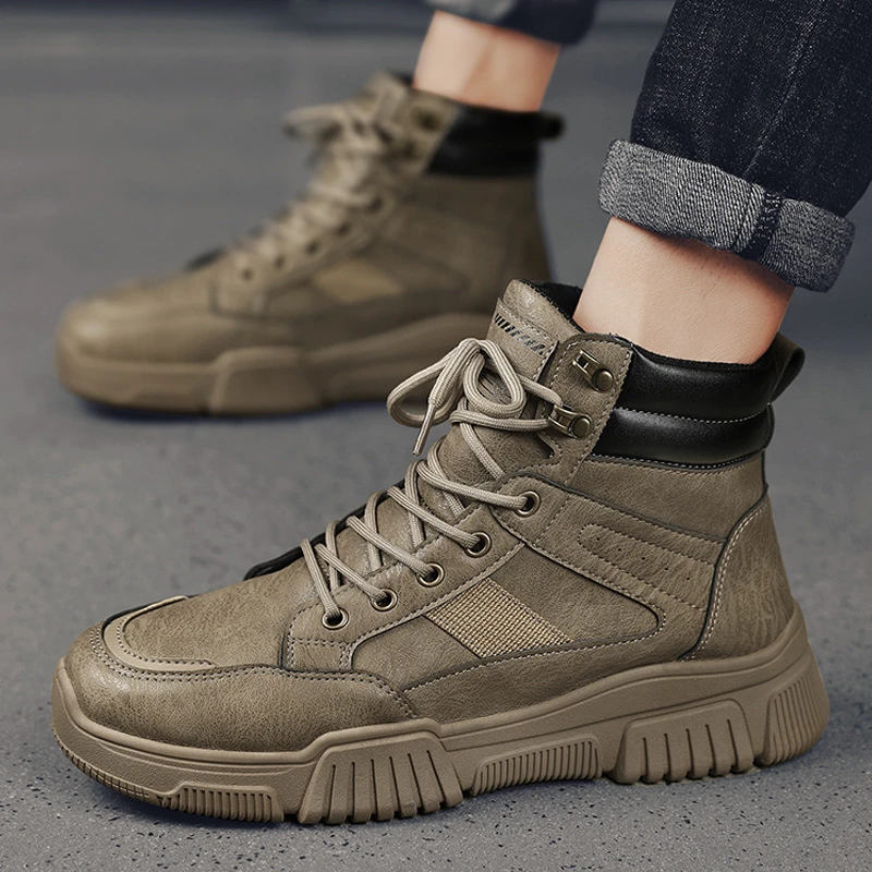 Botas De plataforma Martin para Hombre, botines británicos cómodos para exteriores, calzado De herramientas, zapatillas De para Otoño e Invierno| | - AliExpress